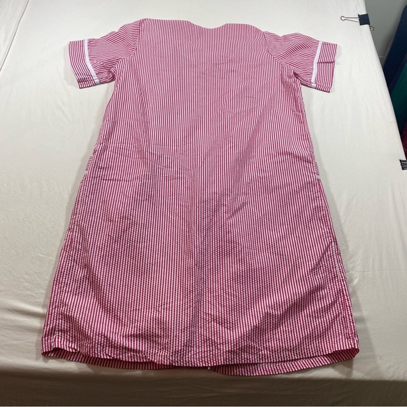 Anthony Richards Red Striped House Coat with Embroidered Details pocket - Picture 5 of 7